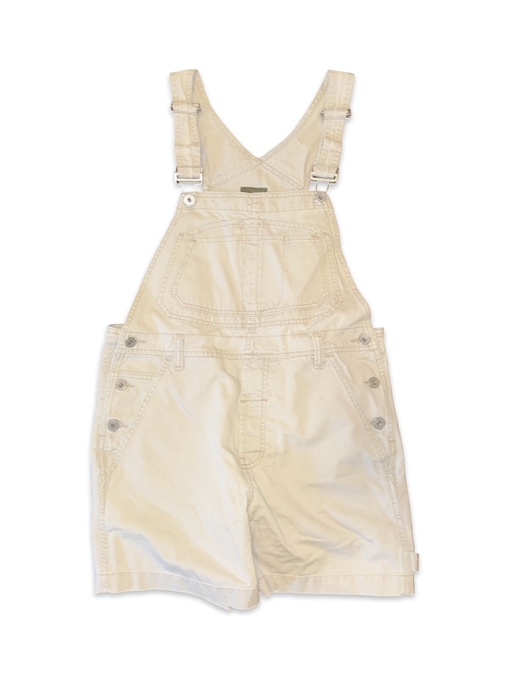 Vtg Calvin Klein S khaki 90s short overalls shortalls